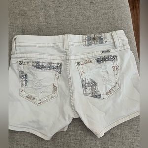 Miss me size 29 white shorts